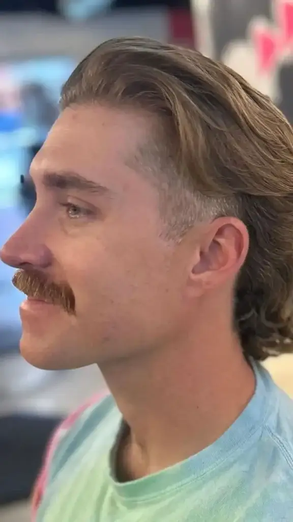 Long Slick-Back Mullet