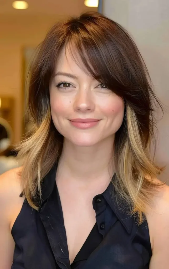 With Side bangs